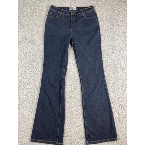 Levis Strauss Signature At Waist Bootcut Jeans Womens 12 Long Dark Wash - Picture 3 of 12